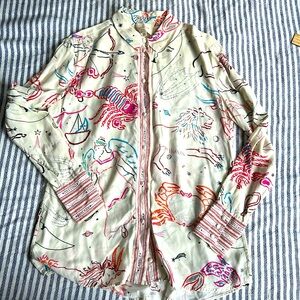 Sezane Constellation silk shirt